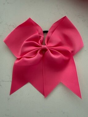 24 Pink Cheer/Dance Hair Bow Ponytail Holders